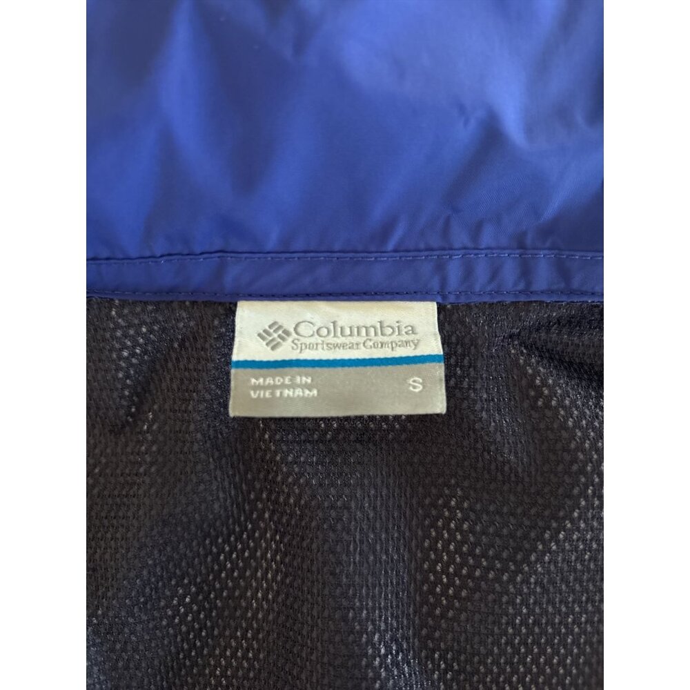 Columbia Womens Blue Lightweight Hooded Windbreaker Jacket Rain Hiking S READ - Picture 4 of 11